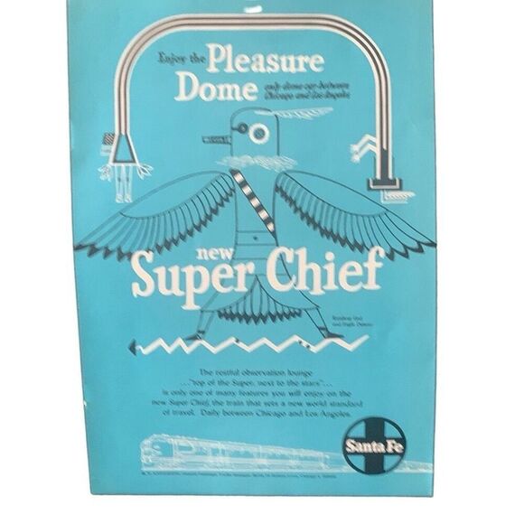 Vintage 1951 Santa Fe New Super Chief Ad Advertisement - Picture 3 of 4